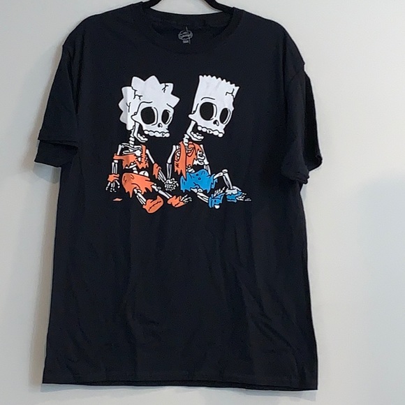 THE SIMPSONS HEX AND THE CITY TEE IN BLACK Sz L - Picture 1 of 7